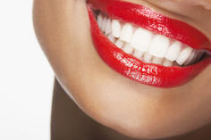 White teeth, bright smile