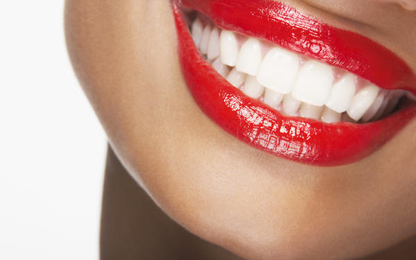 White teeth, bright smile