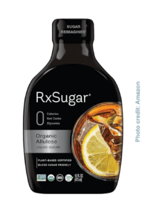 RxSugar Organic Allulose Liquid Sweetener 16 oz bottle – plant-based sugar alternative with zero glycemic impact