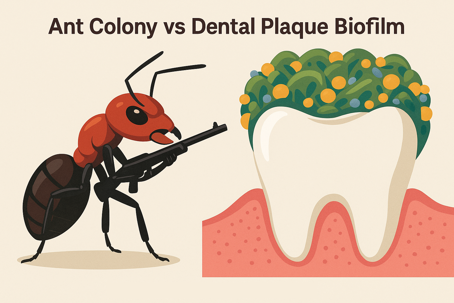 Ant Colonies & Dental Plaque Biofilm: Tiny Armies, Big Damage